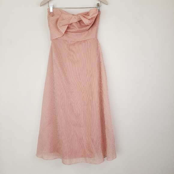 Gianni Bini Layla Strapless Ruffle Midi Dress 2 - Picture 2 of 8